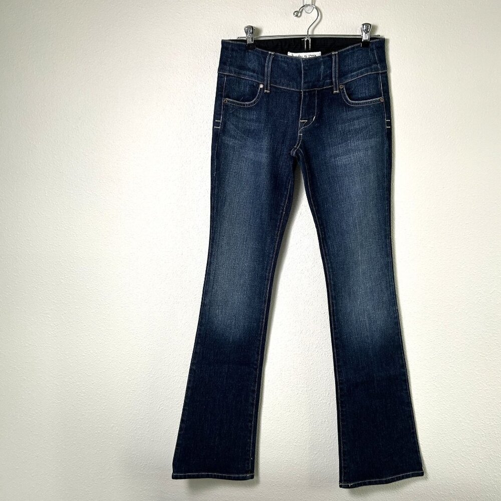 Freedom of Choice Jeans Womens Size 4 Blue Denim‎ Wide Leg Bootcut Stretch FOC